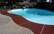 pool deck concrete stains